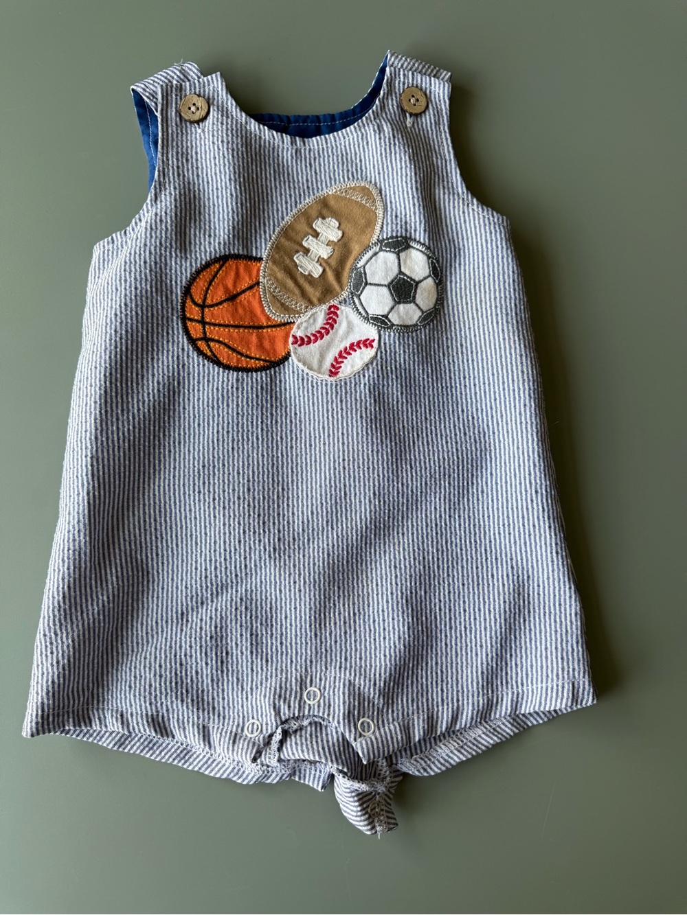 Mud Pie Navy and White Striped Baby Dress
